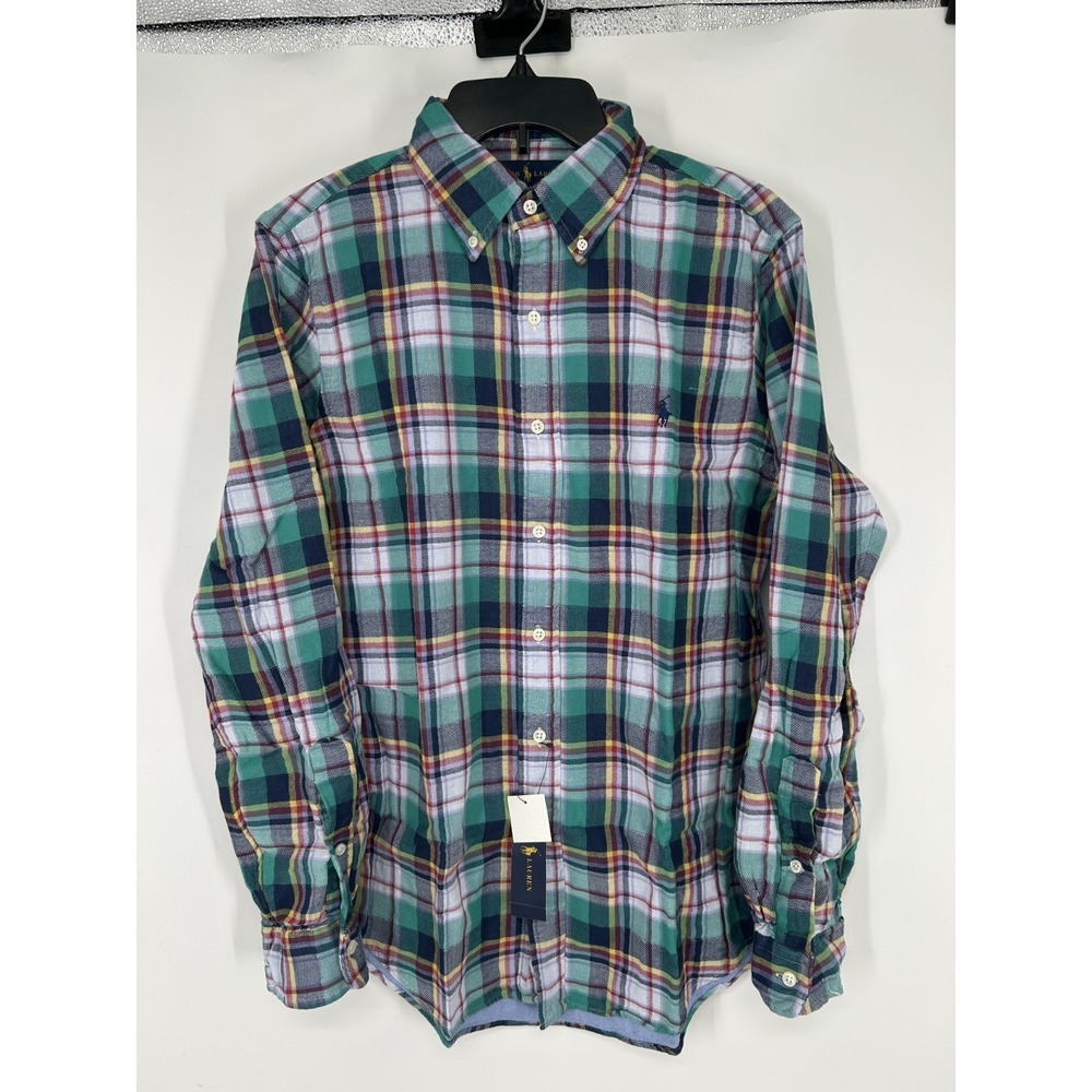 Polo Ralph Lauren Colorful Long Sleeve Button Down Shirt Plaid Pony Mens Small